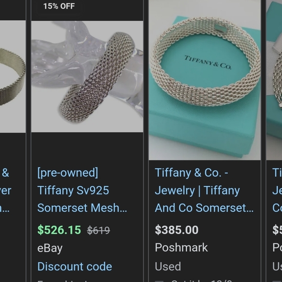 Mesh Bracelet Flexible Wide Silver Tone Bangle | Somerset Replica EUC - Picture 10 of 16